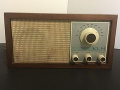 Vintage KLH Model Twenty One 21 FM Table Radio Wood Cabinet Tested Working