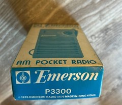 1977 EMERSON AM POCKET RADIO P3300 ROYAL BLUE Excellent Free Shipping