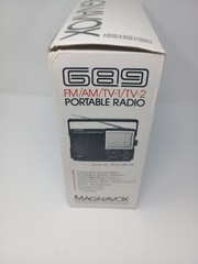 Magnavox Portable 689 Radio AM/FM/TV-1/TV2 NOS Open Box Tested Working