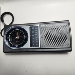 Sanyo RPM-C5 AM/FM 2 Band Quartz Clock Radio Alarm W/Antenna & Strap Vintage
