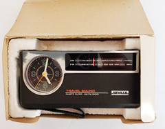 Vintage Seville Quartz Analog Clock AM/FM Radio Alarm Model 3000 Tested Working