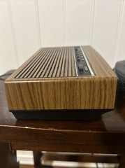 GE General Electric Radio AM FM Alarm Clock 7-4625C VNTG Woodgrain WORKING READ