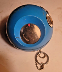 Panasonic Blue Panapet Model R-70 Space Age AM Transistor Radio -Tested & Works!