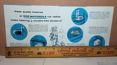 1958 Motorola Golden Voice Car Radios Brochure : Superb Illustrations of Models