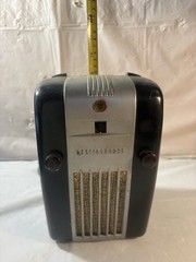 Westinghouse Vintage Tube Tabletop Radio Black/Silver with Power Cord