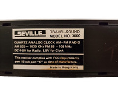 Vintage Seville Quartz Analog Clock AM/FM Radio Alarm Model 3000 Tested Working