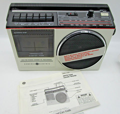Vintage GENERAL ELECTRIC GE 3-5244B AM/FM Stereo Radio Cassette Recorder NEW