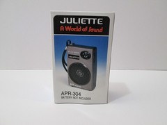 Vintage Juliette APR-304 Solid State Pocket AM Radio With Box New 1980s