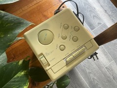 Lloyds Clock Radio CR201 Vintage Cube AM/FM Cassette Player Beige