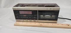 Vintage JCPenney 680-3090 AM/FM Clock Radio Cassette Player Woodgrain – WORKING