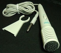 NEW Microphone/Mic w/Stand 3.5mm 1/8&Prime; and 6.35mm 1/4&Prime; adapter, 8ft Cord/Cable