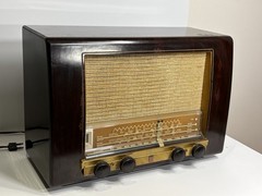 Vintage Philips P145 Tube Radio Working AM Shortwave Wood Cabinet Toronto 1950s