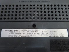 Vintage Realistic By Radio Shack 12-665 Portable AM/FM Radio, TESTED