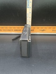 SANYO RPM-C5 AM/FM 2 BAND QUARTZ CLOCK RADIO ALARM W/ ANTENNA & STRAP WORKS.