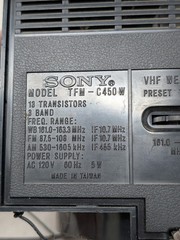 Vtg MCM Sony TFM C450W Weather CUBE AM/FM Flip Clock Radio Parts / Repair (READ)