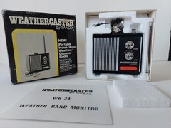 Vintage Randix Weathercaster WB 34 Radio with Box, Battery Powered, Functions!
