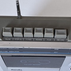 Randix MCR46 AM/FM Radio Cassette Recorder 11&Prime; Parts or Repair – VTG 1980s READ