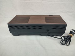 Vintage General Electric 7-4695A AM FM Stereo Clock Radio Walnut Grain Finish