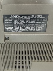 Sony ICF-5900W Radio FM MW SW1 SW2 SW3 Multi 5 Band Receiver Japan