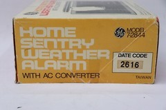 Vintage General Electric 7-2844A Home Sentry Radio W/Ac Adapter Manual Box