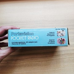 VTG RadioShack Realistic Radio, Model 12-613A 9V AM/FM/TV NEW In Box NOS HTF