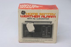Vintage General Electric 7-2844A Home Sentry Radio W/Ac Adapter Manual Box