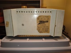 Vintage 1960 Zenith Clock Radio Tabletop Model G516W – Clock Works