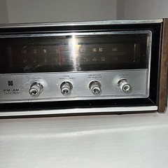 Vintage 1970&rsquo;s Panasonic AM/FM Transistor Radio Wood Grain & Silver Tone Working