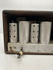 Vtg Antique Silvertone Superheterodyne Wood Cabinet AM Tube Radio As Is