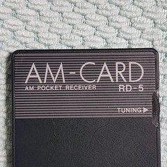 Casio AM-CARD RD-5 Portable AM Receiver Pocket Card Radio Vintage Silver Japan