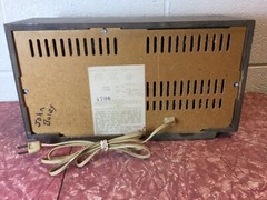 VINTAGE GENERAL ELECTRIC DUAL SPEAKER AM/FM Tube RADIO MODEL T1243B TESTED WORKS