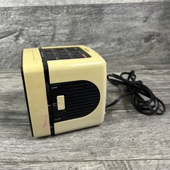 Vintage 80s Cube MAGNAVOX Dual Alarm Clock AM/FM Cream Radio D3110/37 Tested