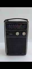 AM FM band radio Black Vtg Sears and Roebuck Company radio music Nostalgia READ