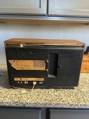 1963 MCM GE GENERAL ELECTRIC T-1000C STEREO AM FM TUBE RADIO TESTED WORKING
