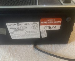 GE General Electric AM FM Radio-Model No 7-4115B Wood Grain-TESTED-Vintage
