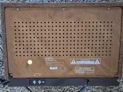 Vintage Sony AM/FM Tabletop Radio 2 Bands Wood Grain ICF-9740W