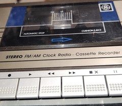 Vintage GE Alarm Clock Radio AM/FM Cassette Recorder Digital Model 7-4965A Works