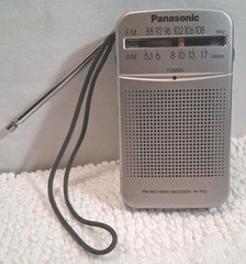 Vintage Panasonic AM/FM 2-Band Portable Radio RF-P50 W/Strap Works,VGC