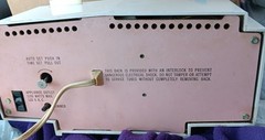 MOTOROLA (Model C19P-32) Clock/AM Radio, MCM – Pink/White, 1963, USA