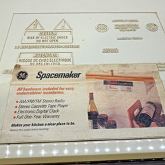GE Spacemaker 7-4275A AM/FM RADIO Cassette Player Under Cabinet Kitchen Vtg