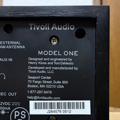 Tivoli Audio Model One AM/FM Tabletop Radio Speaker Black Mint w/Box Japan