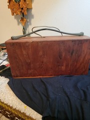 Vintage Wood Case Hand Built Unbranded Table Top Am/Fm Radio Tested Works