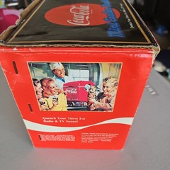 Vtg 6&Prime;1991 Coca Cola Mini Cooler AM/FM Novelty Radio Model MC-194 Tested 12