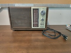 Panasonic AM FM Table Radio Faux Wood Grain Tested Works- Model #RE-6280 – RJ