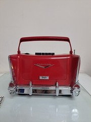 Vintage Randix Red 57 Chevy AM FM Portable Stereo Cassette Player Radio 1957