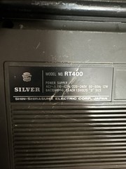 Vintage Silver RT400 AM/FM Radio Tabletop Model Shin-Shirasuna Made In Japan
