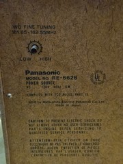 Panasonic RE-6628 Weather Band FM/AM Radio Tone Bass Volume Control Vintage