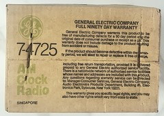 General Electric AM Clock Radio 7-4725 Singapore Brand New Sealed Box