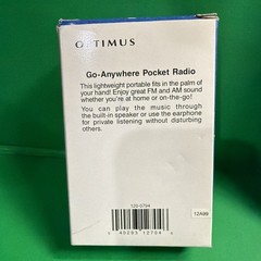 Vintage Optimus AM FM Pocket Radio Complete Earphone Boxed 12-794 Tested Works!