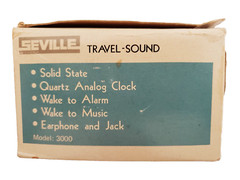 Vintage Seville Quartz Analog Clock AM/FM Radio Alarm Model 3000 Tested Working